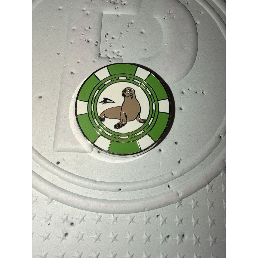 SeaWorld Ambassador Pin Series Animal Poker Chips Seal Sea Lion Green